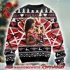 Van Halen 1984 Album Baby Angel Cover Art With Electric Guitar Pattern Knitted Ugly Christmas Sweater