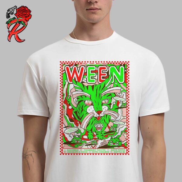 Ween Poster For Show At The Paramount Theatre In Seattle Washington On August 6 2024 Classic T-Shirt