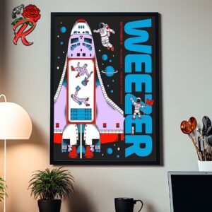 Weezer Poster For Hollywood Florida At Hard Rock At Seminole On September 21 2024 Nasa Style Artwork Home Decor Poster Canvas