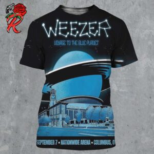 Weezer Voyage To The Blue Planet Gig Poster For Show In Columbus Ohio At Nationwide Arena On September 7 2024 All Over Print Shirt