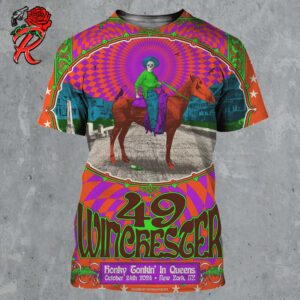 49 Winchester Poster For Show In New York At Honky Tonkin In Queens On October 24 2024 Trippin Skeleton Riding Horse Art All Over Print Shirt