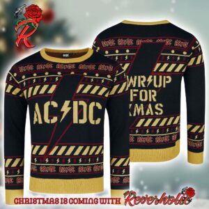 ACDC PWR Up For Xmas Power Up Album Celebrate 2024 Holiday Ugly Christmas Sweater