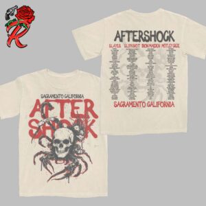 Aftershock Festival 2024 Hardcore Tee For Sacramento California October 2024 With Full Lineup Scorpion With Skull Art Two Sides Unisex T-Shirt