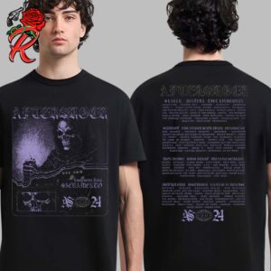 Aftershock Festival 2024 Novel Tee For Sacramento California October 2024 With Full Lineup Skeleton Dark Magic Unisex T-Shirt