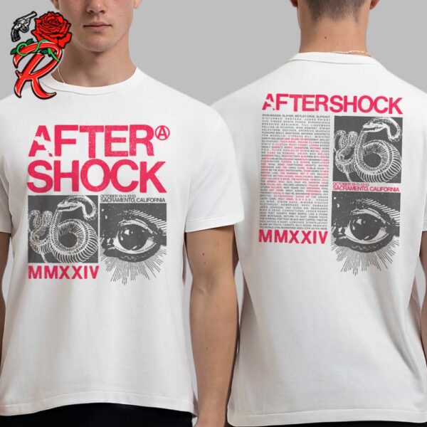 Aftershock Festival 2024 Optic Tee For Sacramento California At Discovery Park On October 2024 With Full Lineup Two Sides Unisex T-Shirt