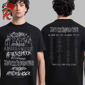 Aftershock Festival 2024 Scratch Tee For Sacramento California At Discovery Park October 2024 With Full Lineup All Over Logos Two Sides Unisex T-Shirt