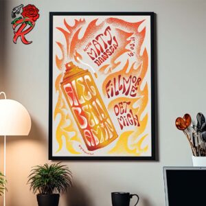 Alec Benjamin With Matt Hansen Gig Poster For Fillmore Detroit On October 3 2024 Home Decor Poster Canvas