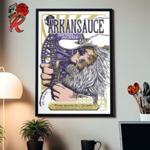 Arkansauce New Year Eve 2024 Gig Poster In Fayetteville AR Night 1 At George’s Majestic Lounge On December 30 2024 Dueling Banjos Themed Art Home Decor Poster Canvas