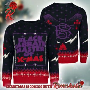 Black Sabbath Master Of Xmas 2024 Ugly Christmas Sweater Jumper