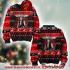 Bon Jovi Holiday Party Xmas Tree Red Knitted Ugly Christmas Sweater