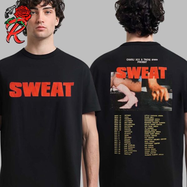 Charli XCX And Troye Sivan Sweat Official Tour Merch With Tour Dates List Two Sides Unisex T-Shirt