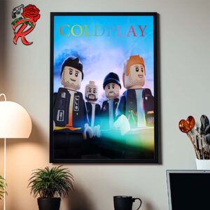 Coldplay Moon Music 2024 Lego Style Band Members Home Decor Poster Canvas