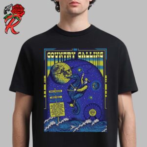 Country Calling Beach Party In Ocean City Maryland On October 4 And 5 2024 Commemorative Poster With Full Lineup Unisex T-Shirt