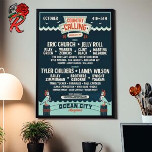 Country Calling Full Lineup Poster In Ocean City Maryland On October 4 And 5 2024 Wall Decor Poster Canvas