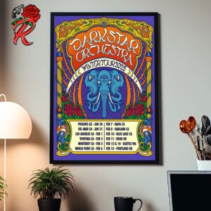 Dark Star Orchestra Winter Tour 2025 Tour Dates List Home Decor Poster Canvas