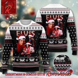 Elvis Presley Santa Hats Graphics Design Ugly Christmas Sweater