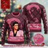 Elvis Presley With His Guitar Knitted Red Ugly Christmas Sweater