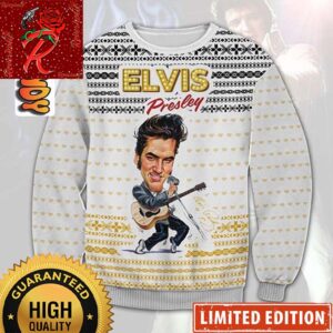 Elvis Presley With Meme Big Head Ugly Christmas Sweater 2024