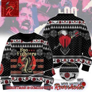 Foo Fighters Ride Like Lighting Crash Like Thunder The Cobra And Eagle Ugly Christmas Sweater