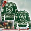 Foo Fighters Classic Logo With Snowflakes Pattern Ugly Christmas Sweater