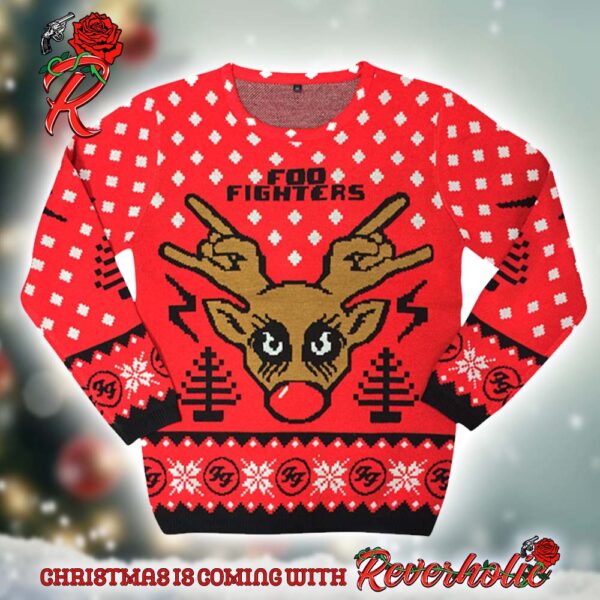 Foo Fighters The Foos FooDolph Reindeer Ugly Christmas Sweater