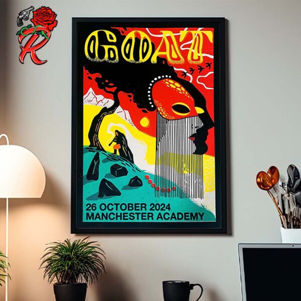 Goat Band Poster For The Gig In Manchester On 26 October 2024 Home Decor Poster Canvas