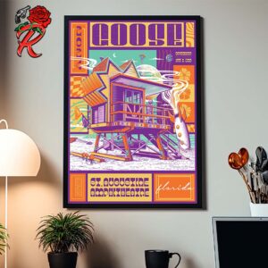 Goose Merch Poster For Shows In Florida At St Augustine Amphitheatre On November 1 and 2 2024 Home Decor Poster Canvas