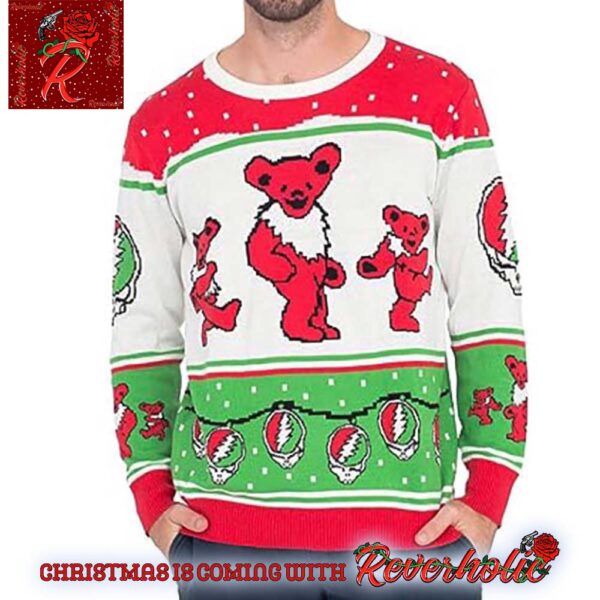 Grateful Dead Bears Steal Dancing Ugly Sweater