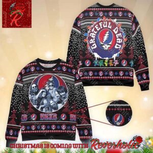 Grateful Dead Logo With Member Picture Ugly Christmas Sweater