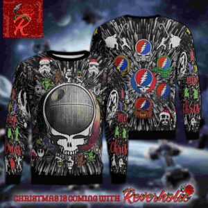 Grateful Dead X Star Wars Black Deep Ugly Christmas Sweater