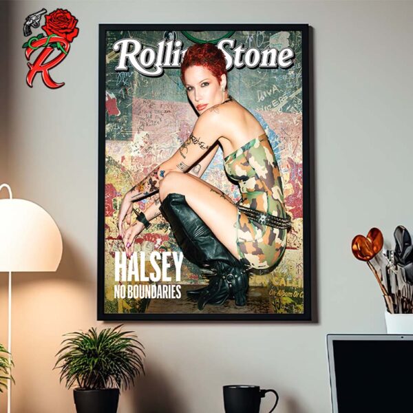 Halsey No Boundaries On The Rolling Stone Magazine Cover Wall Decor Poster Canvas