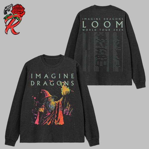 Imagine Dragons Loom World Tour 2024 Wizard in Color Two Sides Unisex Long Sleeve T-Shirt