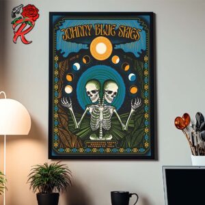 Johnny Blue Skies Concert Poster For Nashville Tennessee At Bridgestone Arena On October 25 2024 The Double Head Skeleton Art Home Decor Poster Canvas