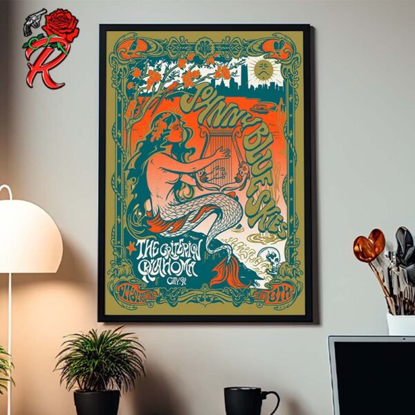 Johnny Blue Skies Limited Edition Poster For Show In Oklahoma At The Criterion On October 8 2024 The Mermaid Artwork Home Decor Poster Canvas