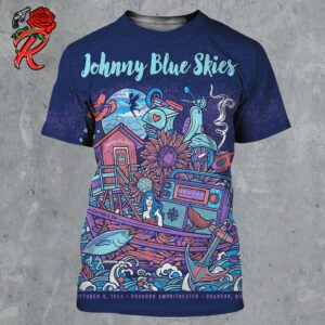 Johnny Blue Skies Tonight Poster For Sturgill Simpson In Brandon Mississippi At Brandon Amphitheater On October 4 2024 Passage Du Desir Album Inspired Artwork All Over Print Shirt