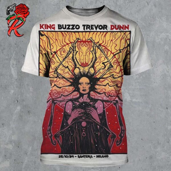 King Buzzo And Trevor Dunn Poster For Show In Milano Italy At Santeria On October 25 2024 All Over Print Shirt