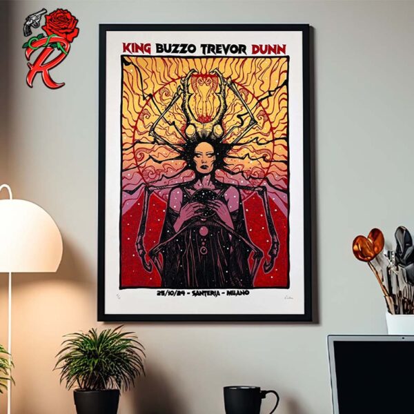 King Buzzo And Trevor Dunn Poster For Show In Milano Italy At Santeria On October 25 2024 Home Decor Poster Canvas