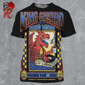 King Gizzard And The Lizard Wizard Record Fair 2024 Poster For Germania Insurance Amphitheater In In Austin Texas On November 15 2024 All Over Print Shirt