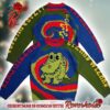 Weezer Logo Signature Blue Ugly Christmas Sweater