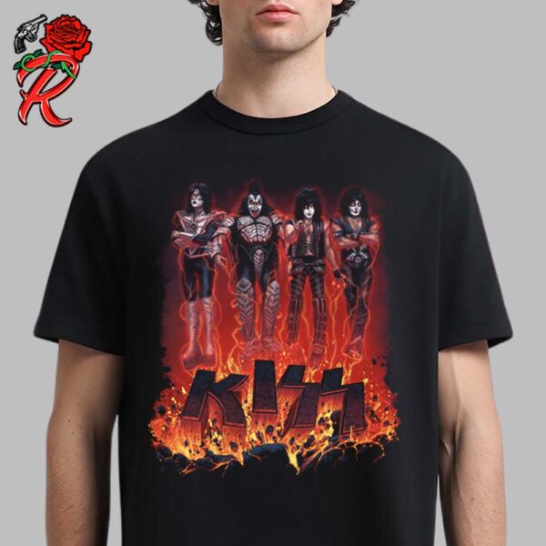 Kiss Conjuring Flames Exclusive 2024 Kiss Halloween Collection Unisex T-Shirt