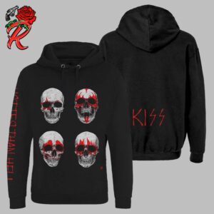 Kiss Hotter Than Hell Skulls Exclusive 2024 Kiss Halloween Collection Hoodie T-Shirt