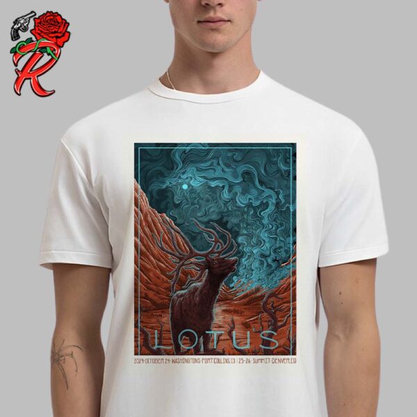 Lotus Poster For 3 Days Stop In Colorado On October 2024 Watching The Distant Storm Inspiration Artwork Unisex T-Shirt