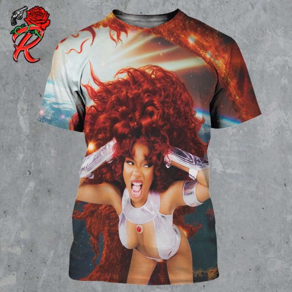 Megan Thee Stallion as Starfire for Halloween All Over Print Shirt