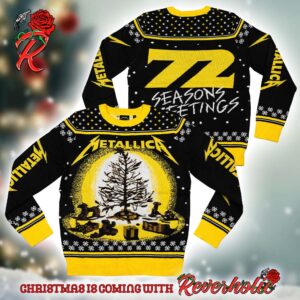 Metallica 72 Seasons Burnt Tree Holiday Ugly Christmas Sweater