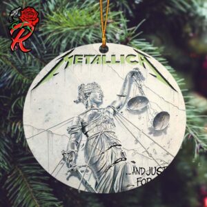 Metallica And Justice For All Album Cover 2023 Xmas Holiday Gift Ceramic Christmas Decorations Ornament