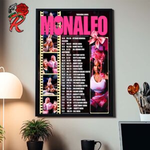 Monaleo Throwing Bows Pink Pimpcess Psycho Tour Full Dates List 2024 Home Decor Poster Canvas