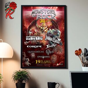 Monsters of Rock Cruise 2025 30 Anos Official Decor Poster Canvas