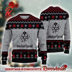 Motorhead Band Holiday Gift For Fans Knitted Grey Ugly Christmas Sweater