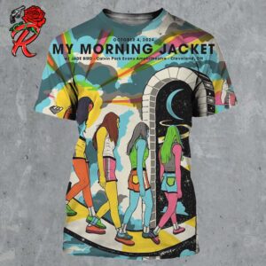 My Morning Jacket Poster For Show In Cleveland Ohio At Calvin Park Evans Amphitheatre On October 4 2024 All Over Print Shirt