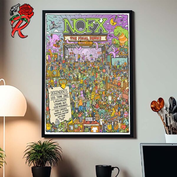 NOFX The Final Shows Where Is NOFX Day 2 In San Pedro California On October 5 Home Decor Poster Canvas